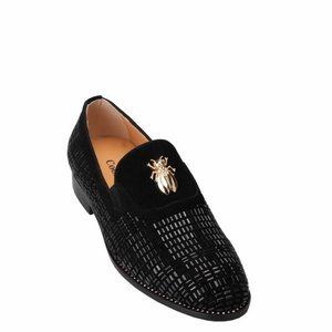 New Designer Cicada Buckle Rhinestone Men's Loafer